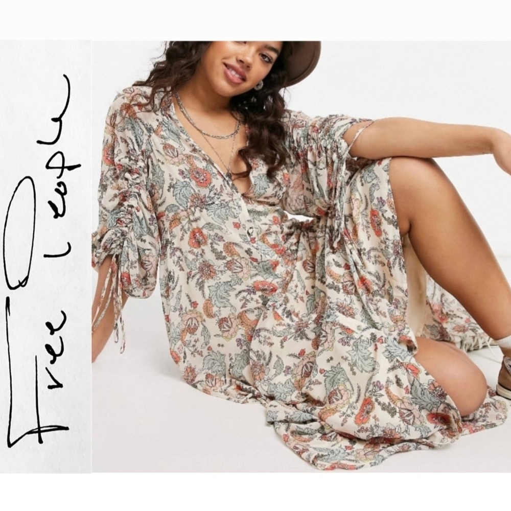 Free People NWT Earthfolk Maxi Dress Sz XL